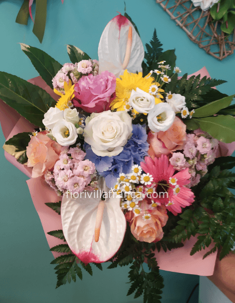 Bouquet misto colori pastello