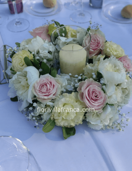 Centrotavola con candela