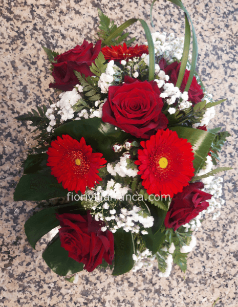 Composizione centrotavola lungo 40 cm ca allungato 