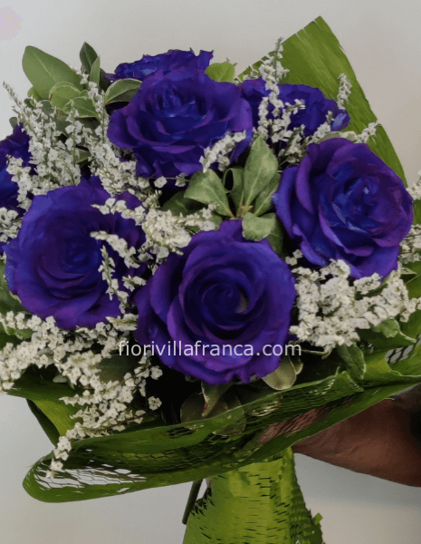 Bouquét di 7 rose blu